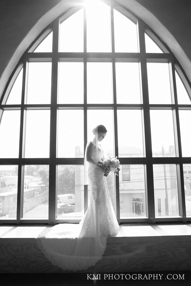 a bride at the Brooklyn arts center in Wilmington NC