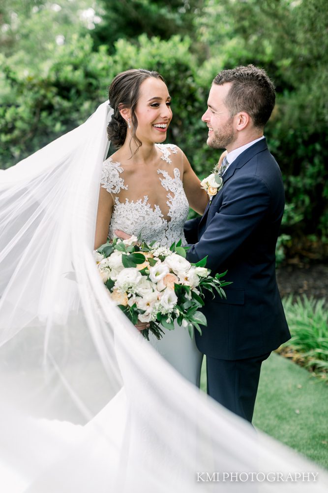 a bride and groom at Wrightsville manor