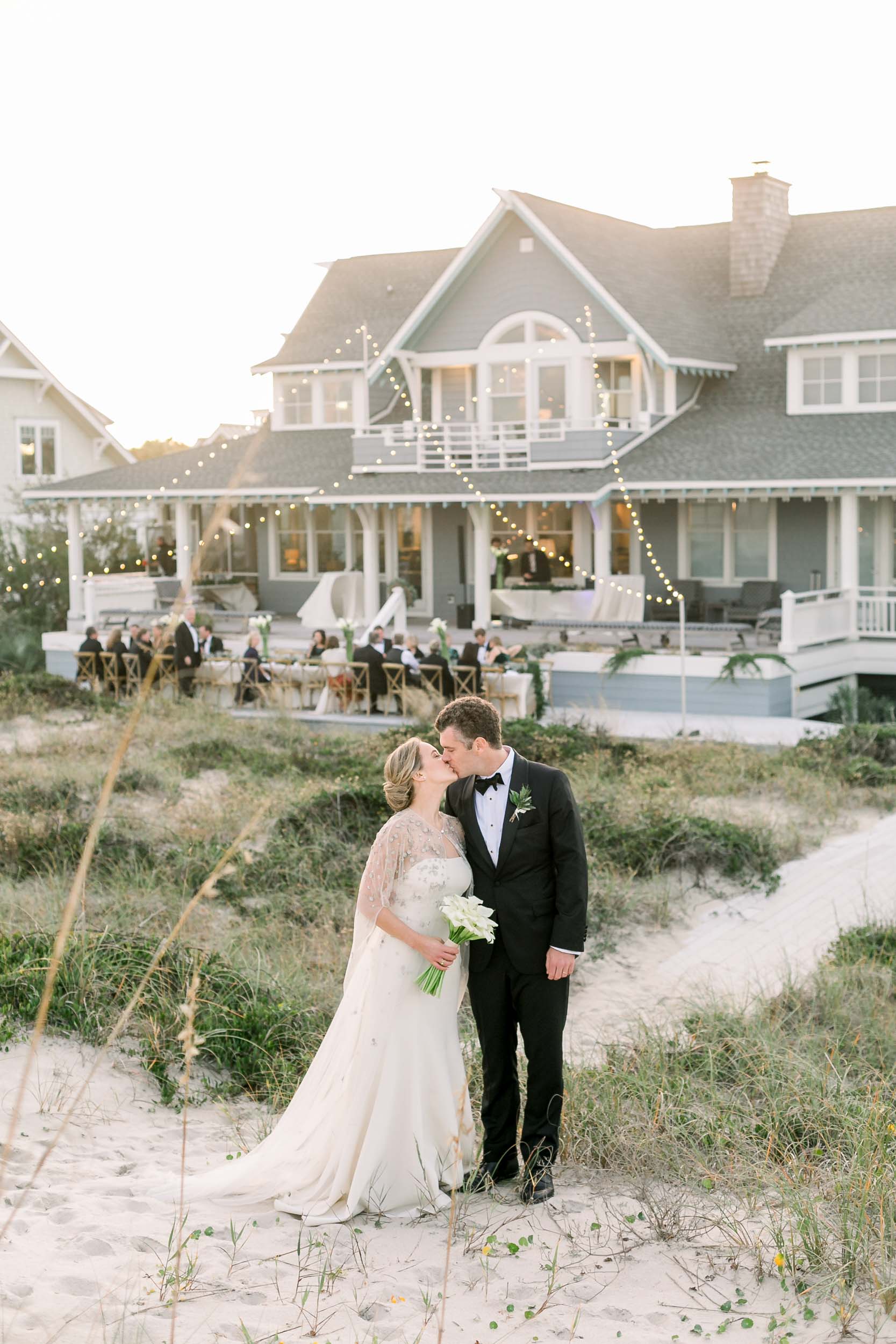 a couple ties the knot at Bald Head Island