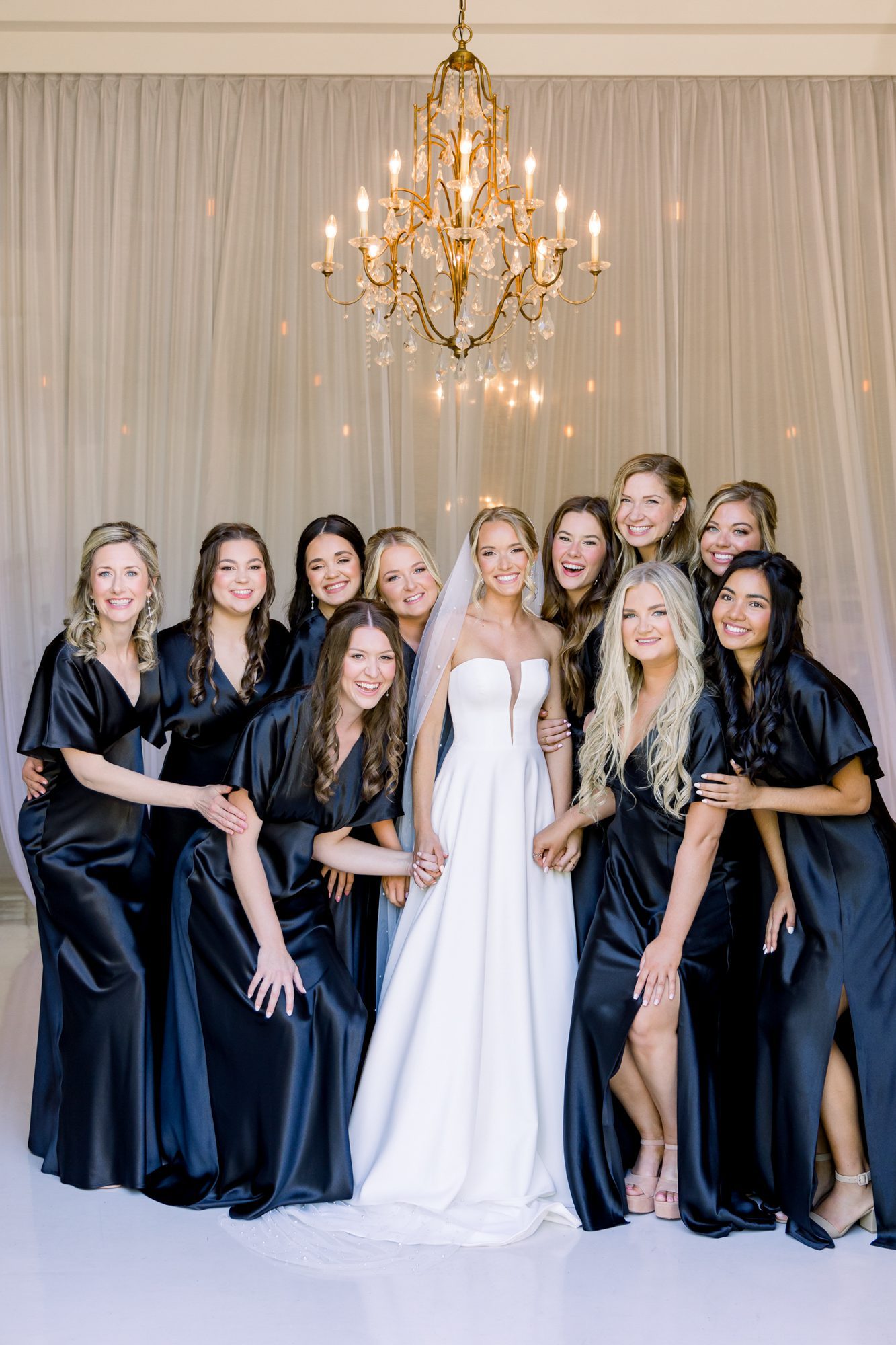 a bride and her bridesmaids before the wedding in Wilmington NC