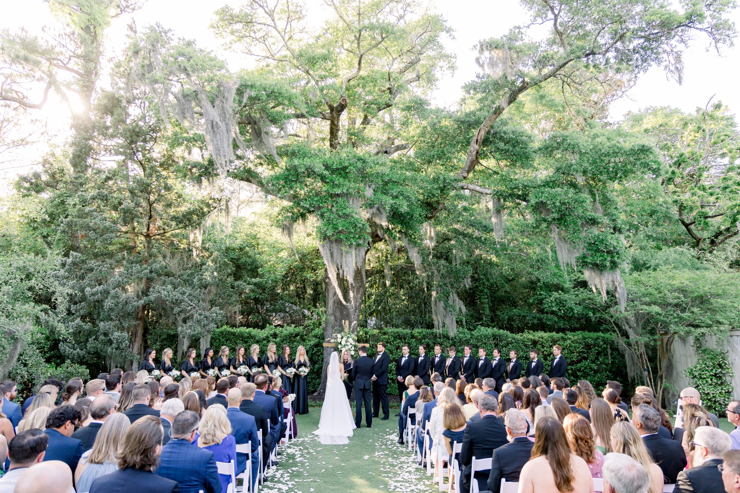 outdoor wedding ceremony at Wrightsville Manor in Wilmington NC