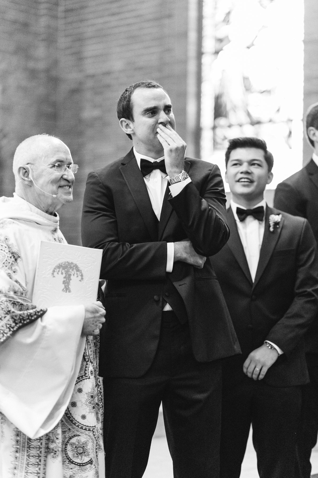 a beautiful wedding ceremony at st. mary's catholic church in wilmington nc